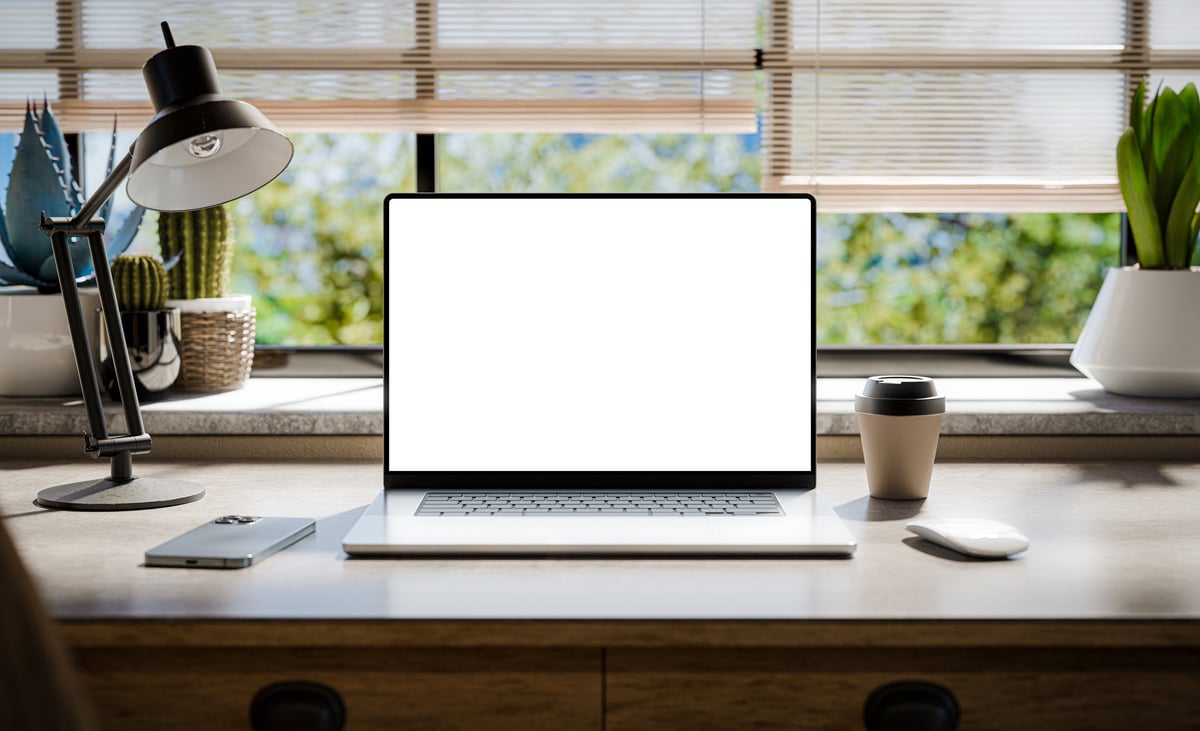 Modern web design workspace